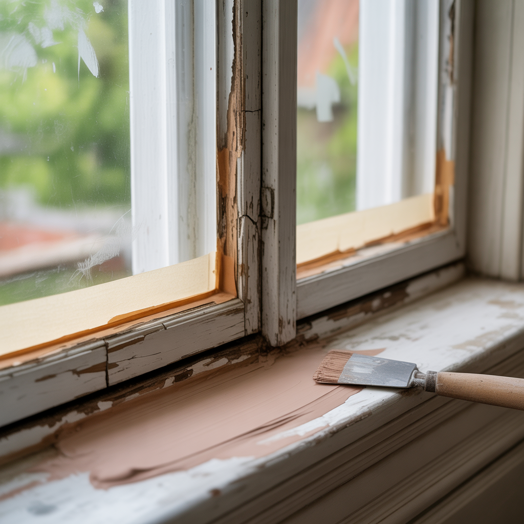 3.Sa lagar du skadade fonsterbagar innan malning